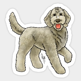 Dog - Goldendoodle - Cream Sticker